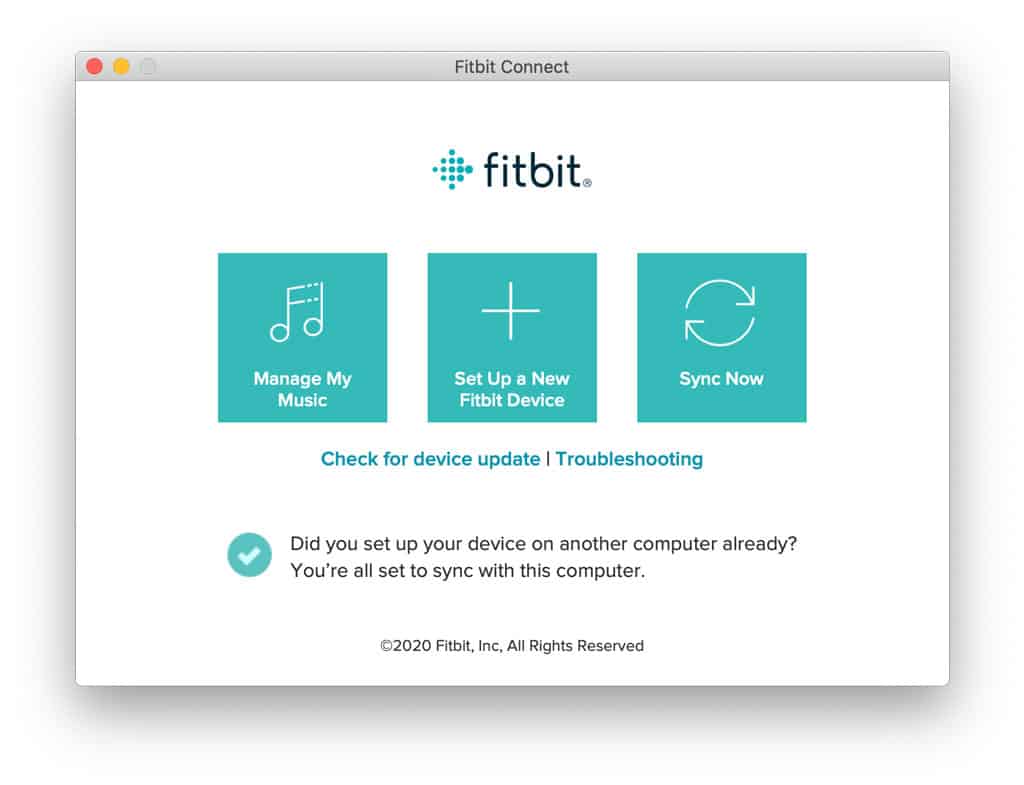 set up a new device using Fitbit connection