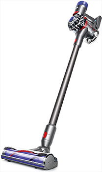 A Dyson V7 animal. Note the design of the L-shaped dust cup