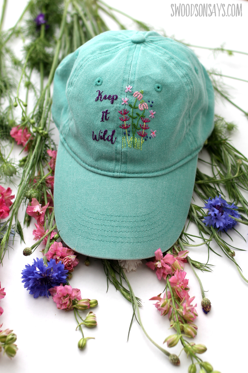 instructions for making flower embroidery hats