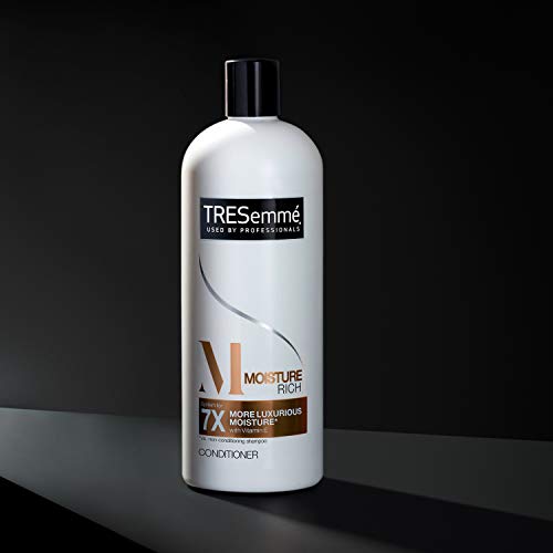 TRESemmé Conditioner for Dry Hair Moisture Rich Professional Quality Salon-Healthy Look and Shine Moisture Rich Formulated with Vitamin E and Biotin 28 oz 3 Count