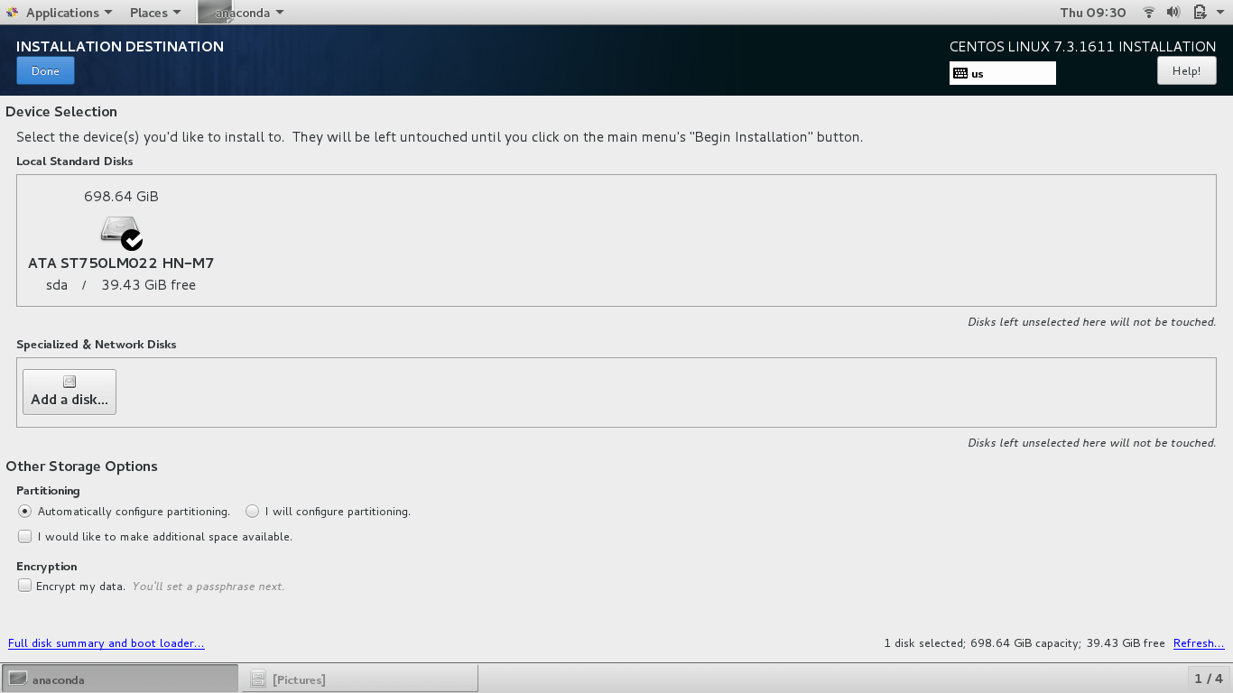 Select Manual Partitioning