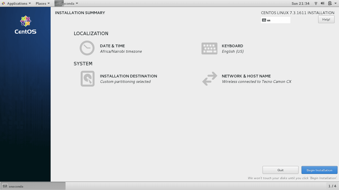 Create Root Password