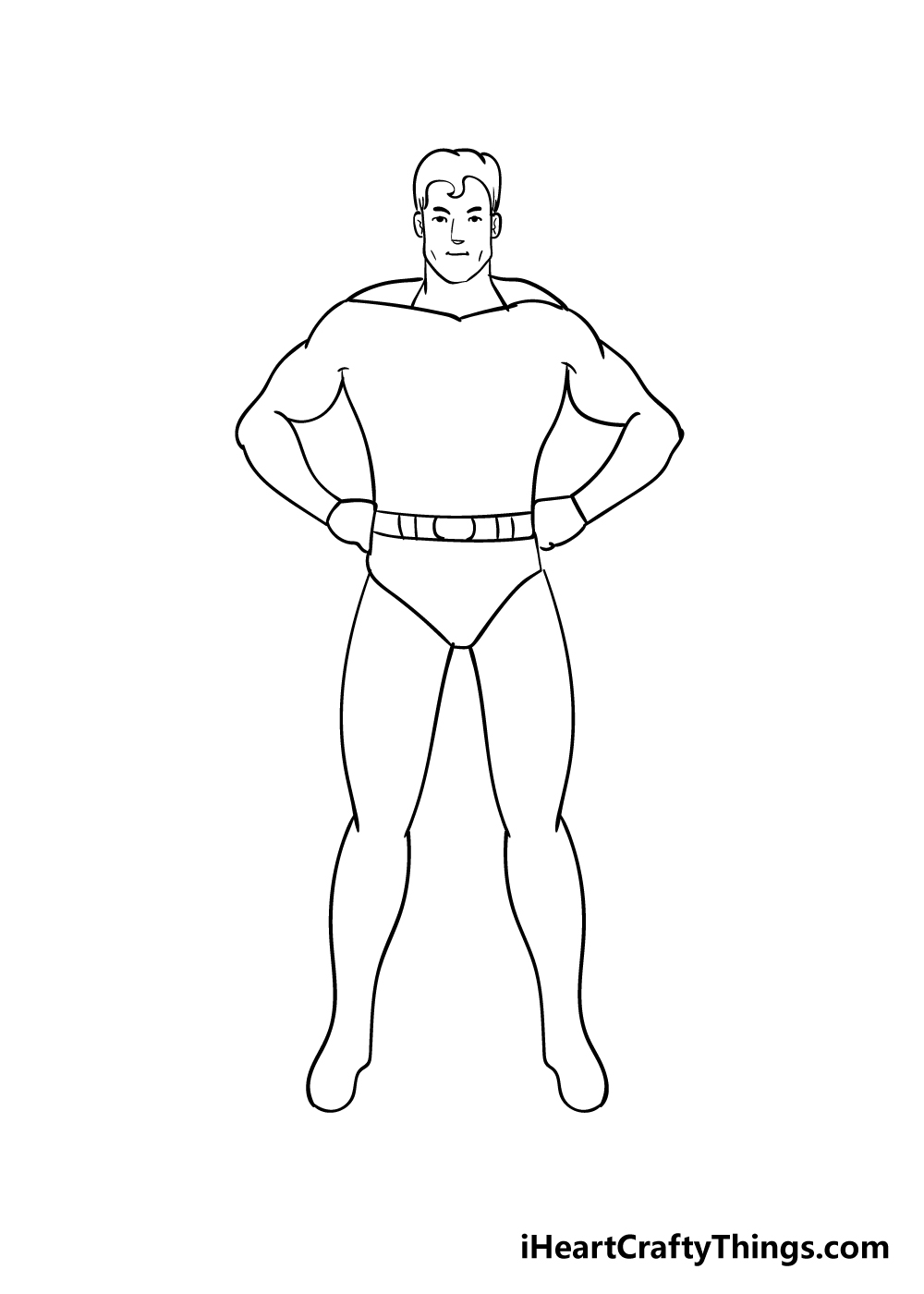 superhero drawing step 5