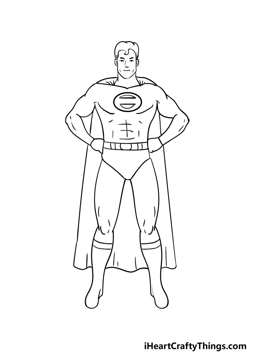 superhero drawing step 7