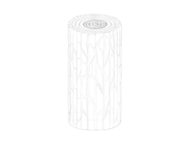 how to draw a cylinder without a part