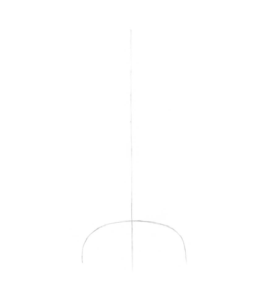 Drawing the curved core lines