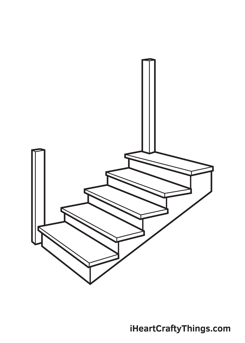 drawing of stairs step 7