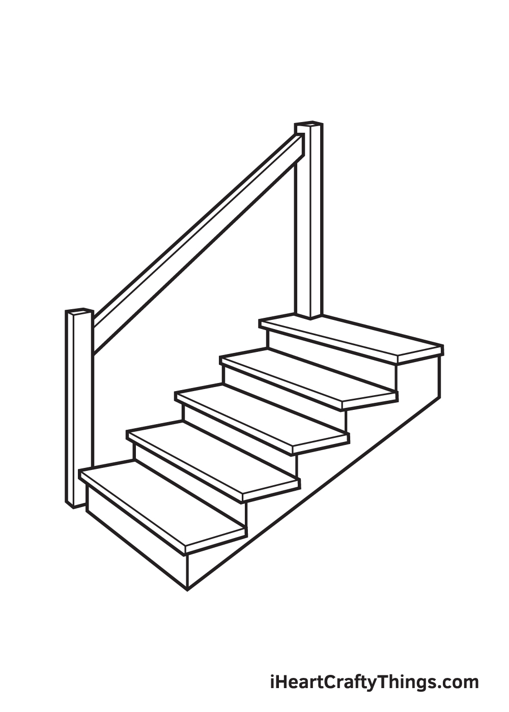 drawing of stairs step 8