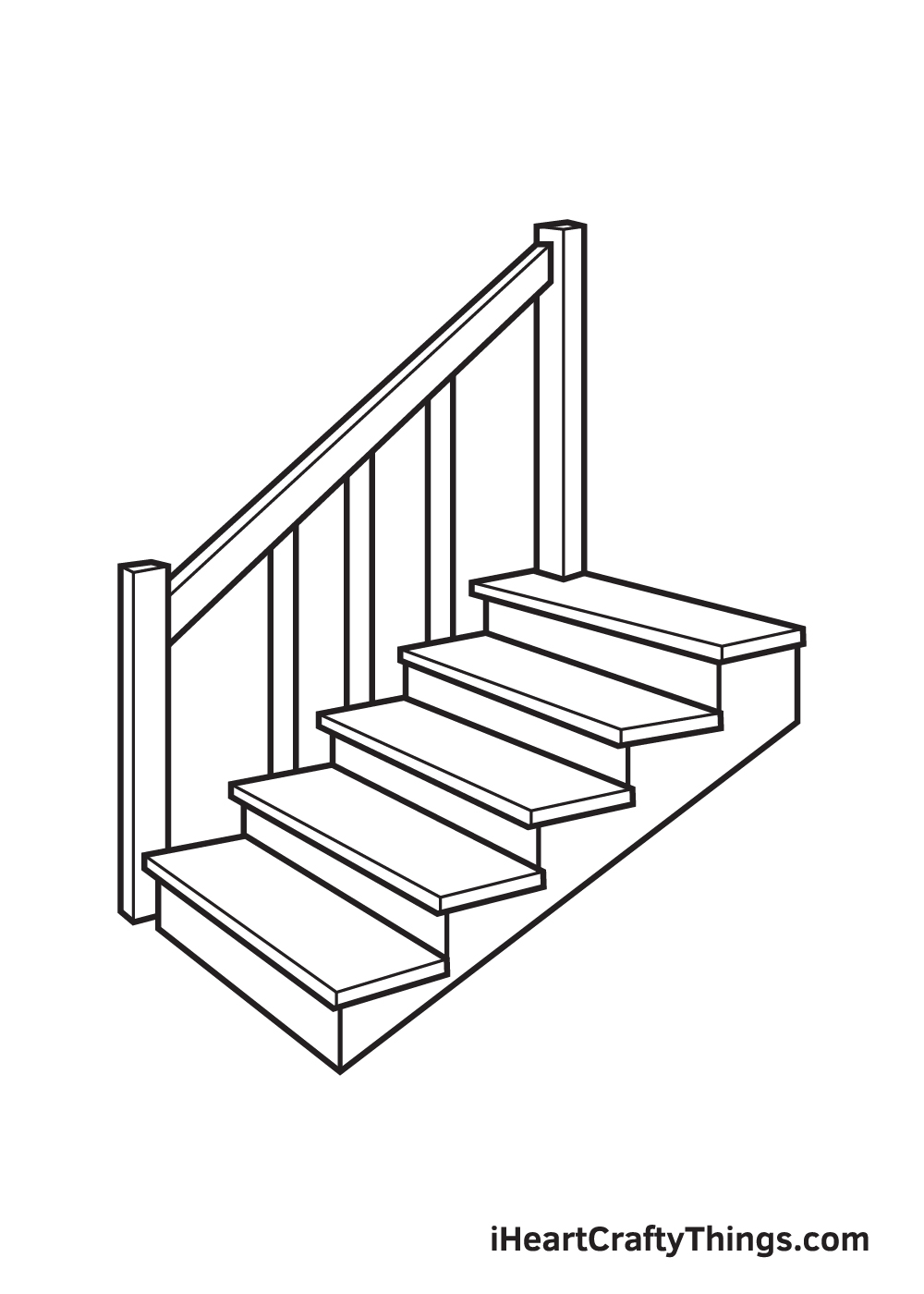 drawing of stairs step 9