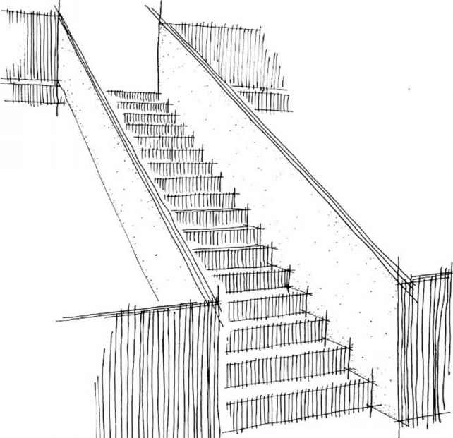how to draw stairs to a house