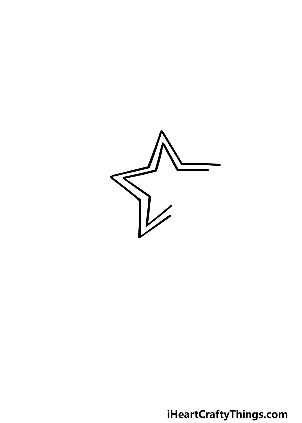 draw a shooting star step 2