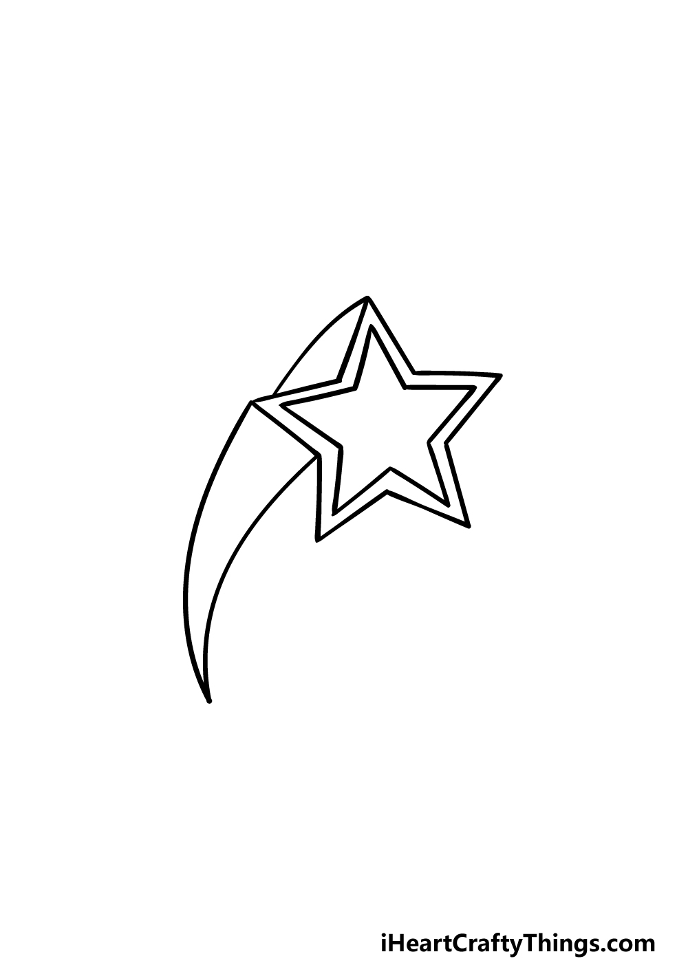 draw a shooting star step 4