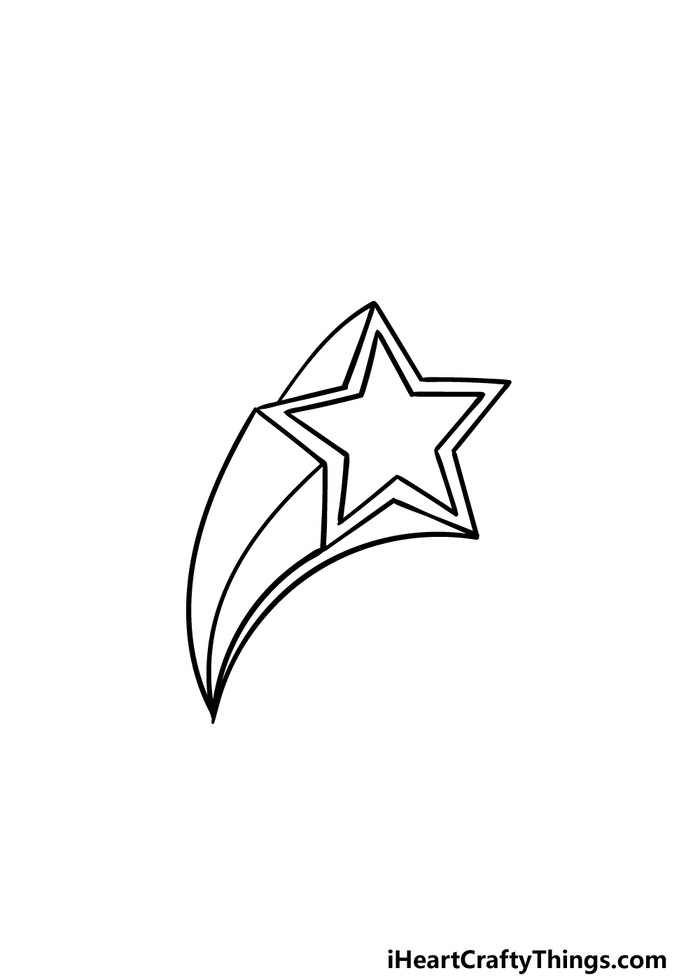 draw a shooting star step 5