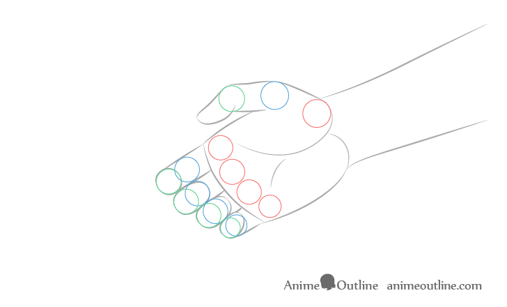 Handshake and knuckles hand drawn anime style