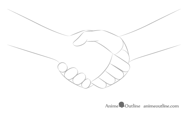 Hand drawn anime style finger painting