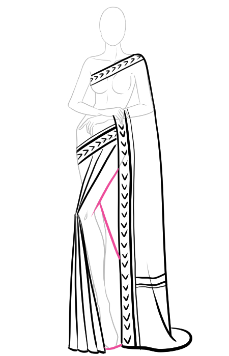 How to draw and how to draw saree 9 Fashion Croquis