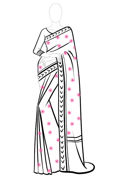 How to draw saree 12 Fashion Croquis and Drawing Tutorial