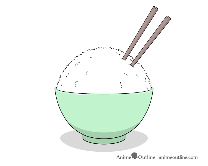Draw a bowl of rice