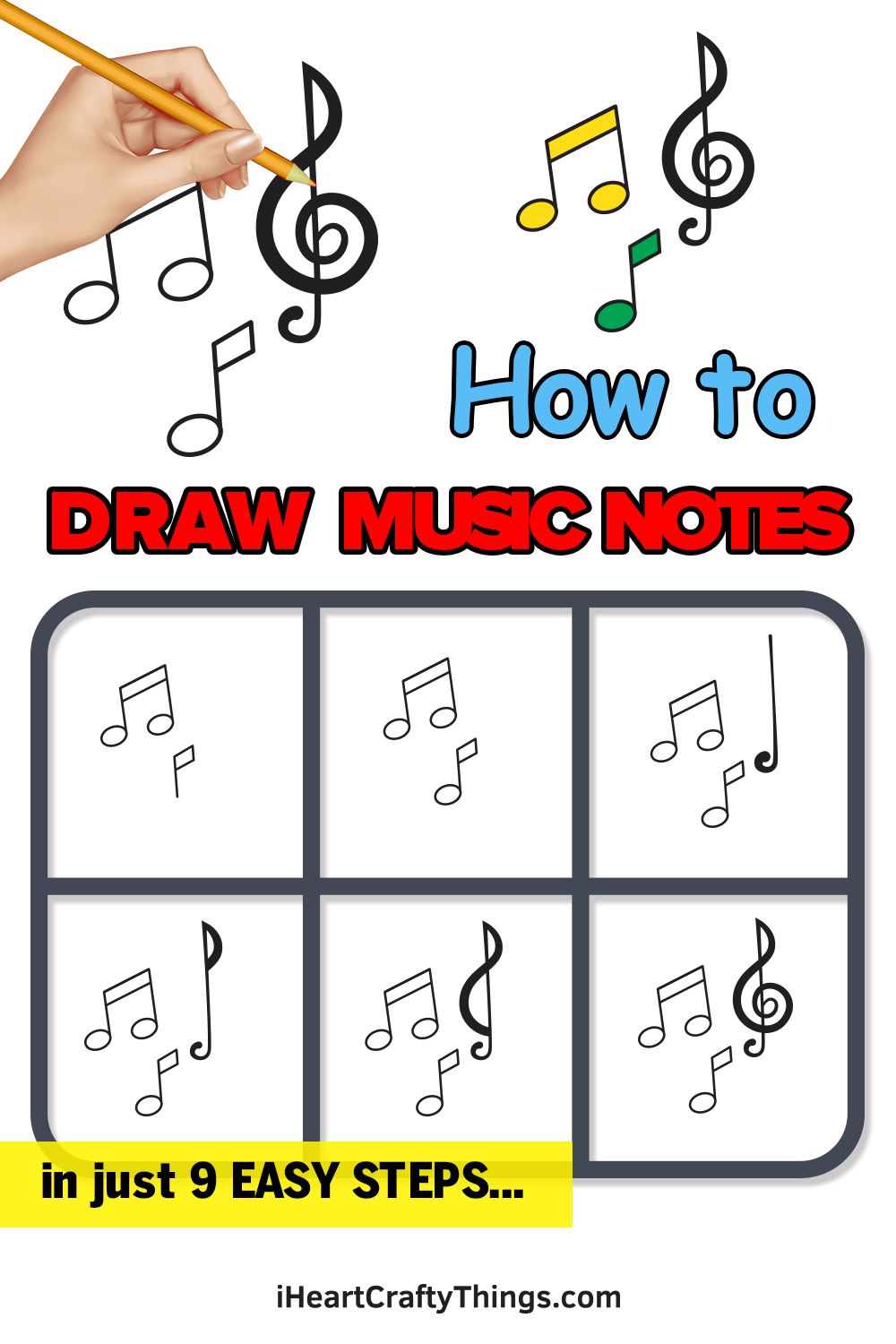 how to draw musical notes in 9 easy steps