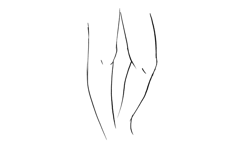 How to draw knees simple guides2