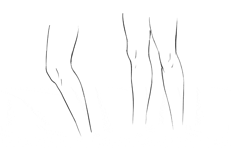 How to draw knees simple guides5