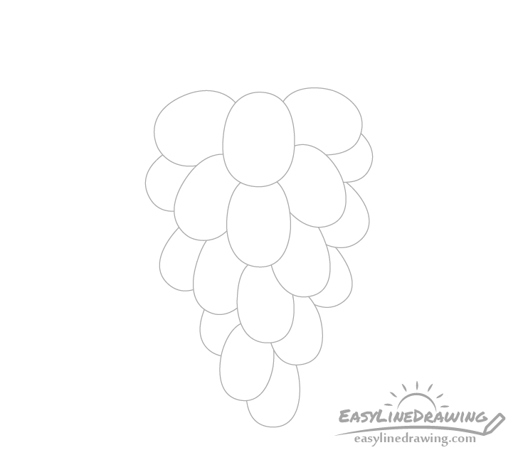 Draw a bunch of grapes