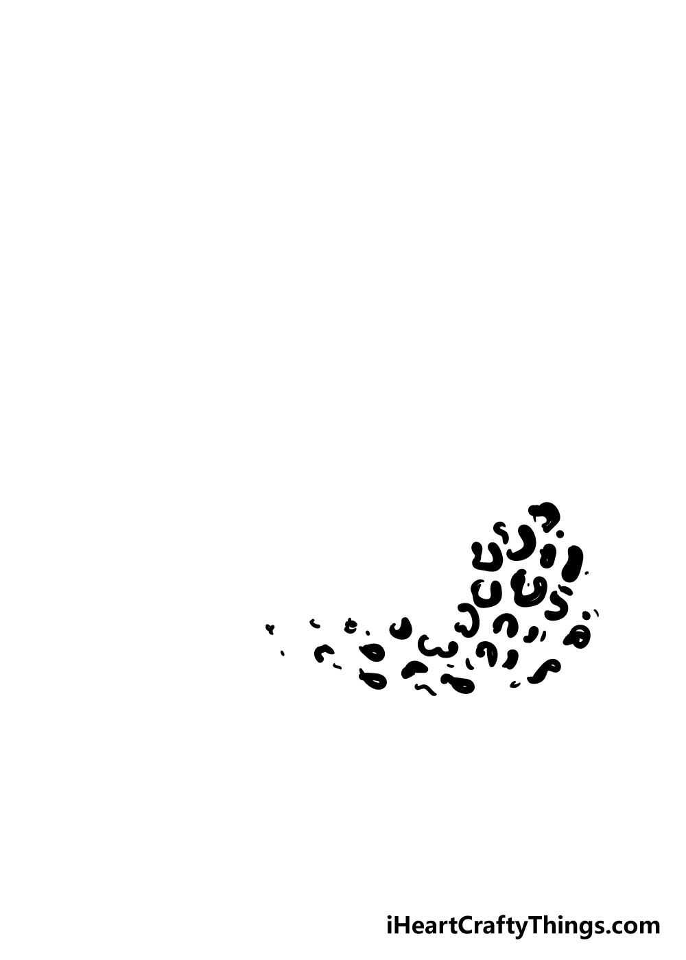 cheetah print drawing step 2