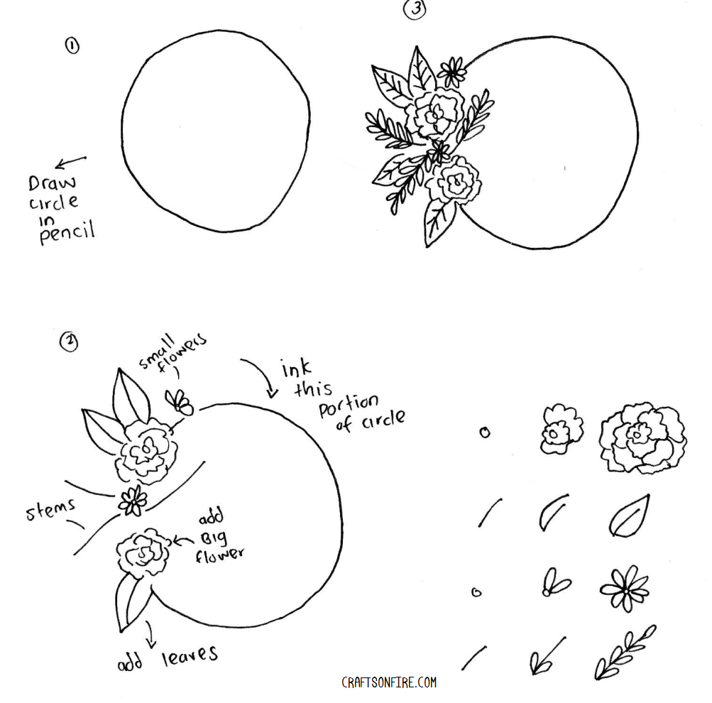 Draw a Wreath: Half Circle Wreath