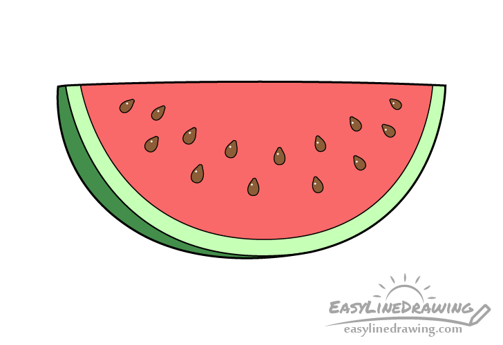 Watermelon slice drawing