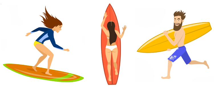 Surfer illustration: add a summer vibe to your drawings using watercolor pens | Illustration: Shutterstock