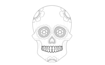 How to draw a sugar skull