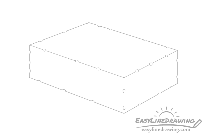 Detailed drawing of the edge of the sponge