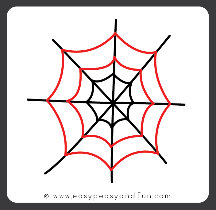 Finished drawing the spider web - Version 1