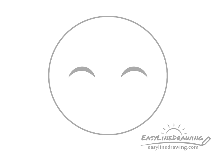 Smiley face emoji drawing eyes