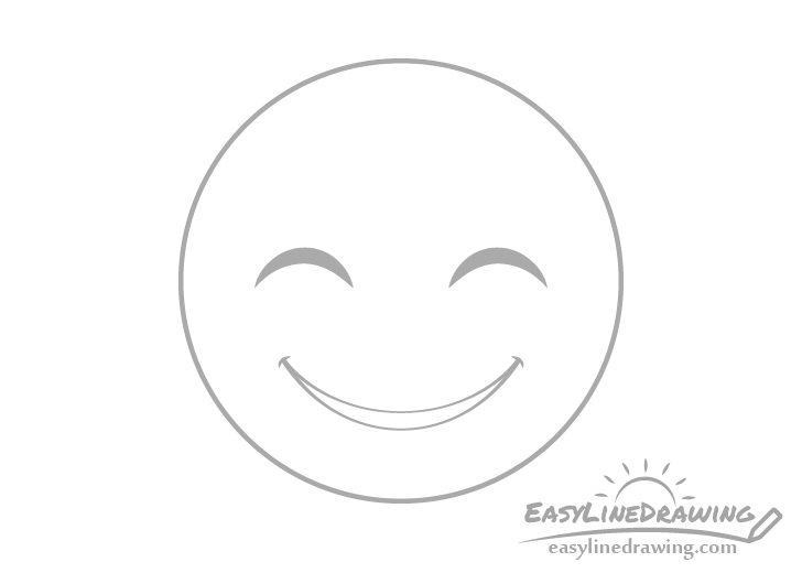 Smiling face drawing mouth emoji