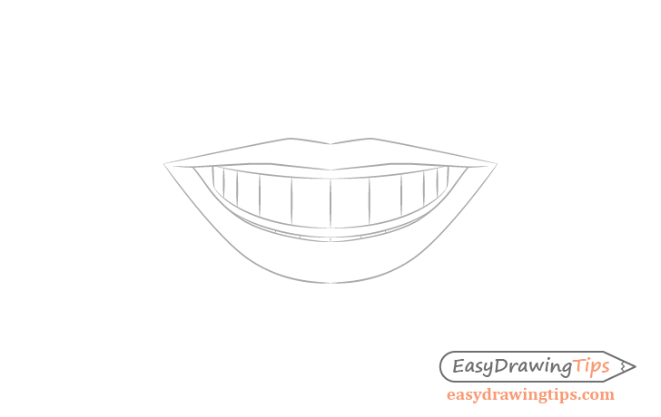 Smile draw tooth gap