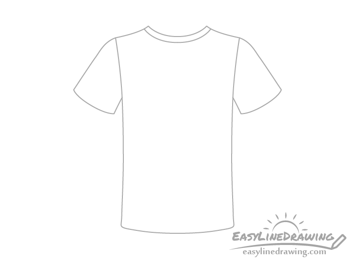 T-shirt draw neckline