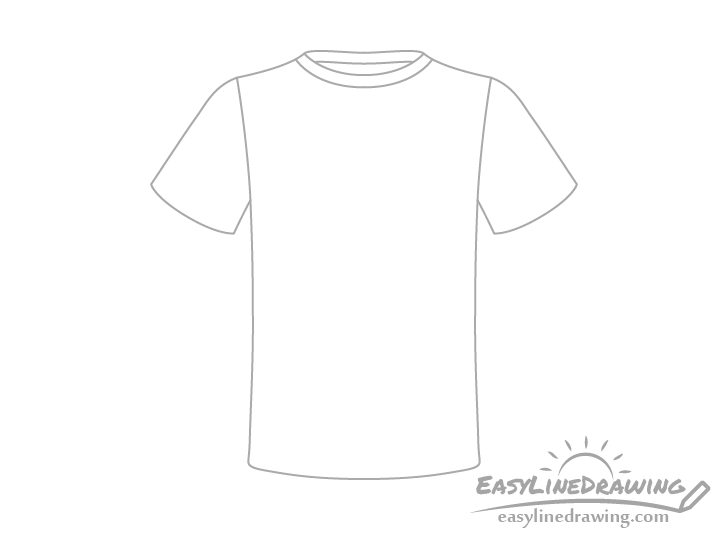 Redrawn heart-neck t-shirt