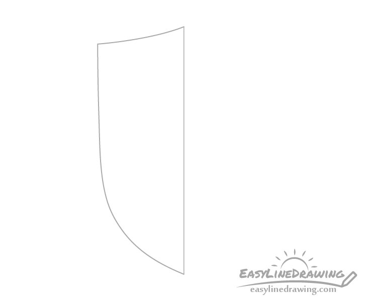 Half-drawn shield