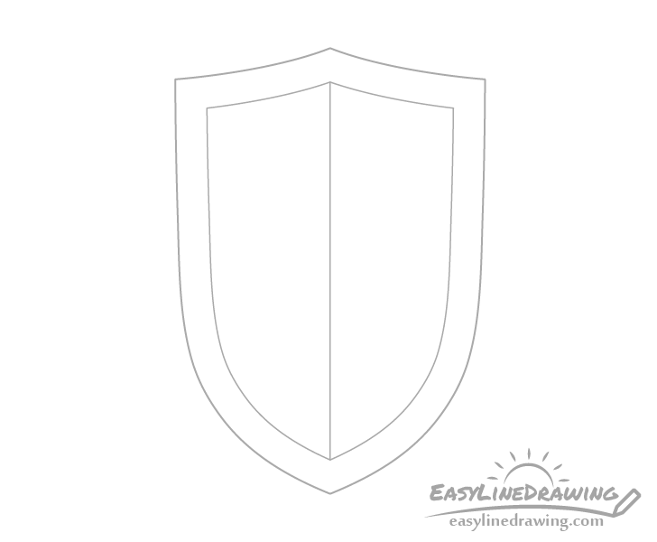 The drawing of the edge of the shield