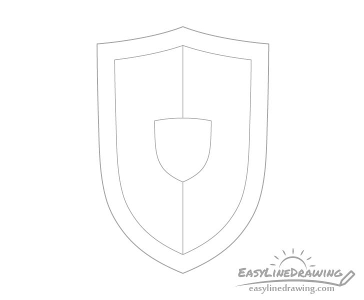 Outline drawing inside the shield