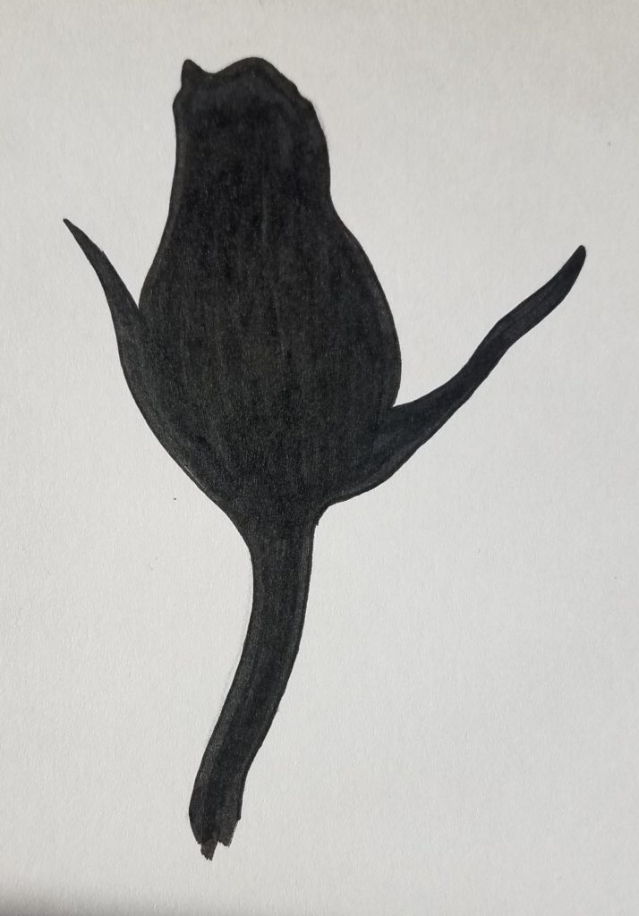 Rose-Bud-Silhouette-Drawing