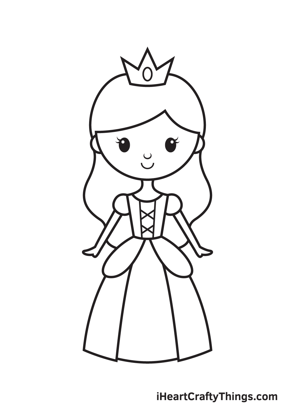 Princess Drawing - Step 9