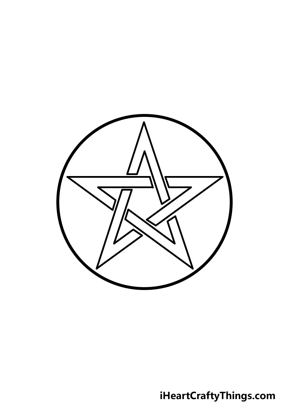 draw pentagram step 7