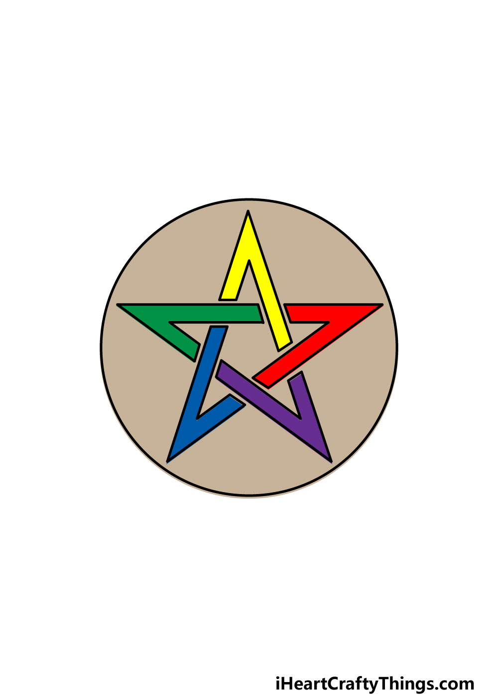 draw pentagram step 8