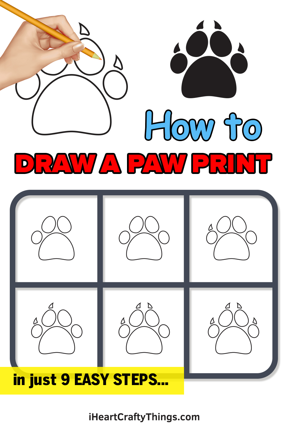 how to draw a foot print in 9 easy steps