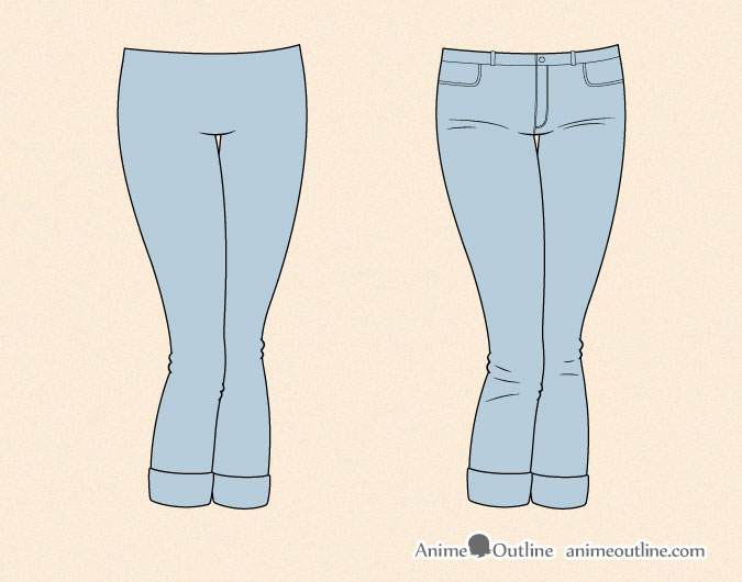Draw tight jeans anime