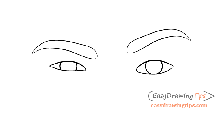 One eyebrow raised eyes eyebrows drawing