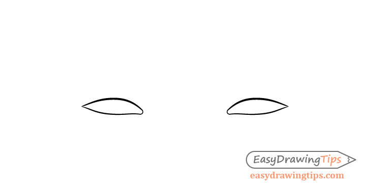 Focused eyes outline drawing