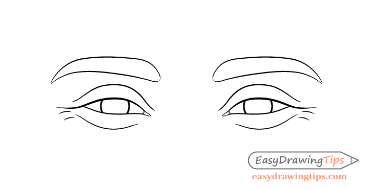 Happy eyes eyelids drawing